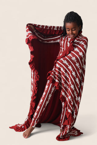 MISTLE-BOWS DREAM RUFFLE BLANKET
