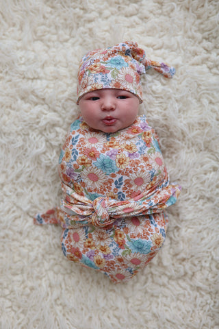 FLOWER FIELDS DREAM SWADDLE & BEANIE