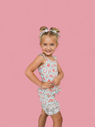 COASTAL COWGIRL DREAM RUFFLE SHORTS