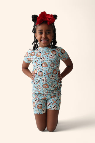 BASEBALL SMILEY DREAM SHORT SET