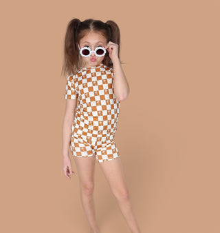 EXCLUSIVE SANDY BEACH CHECKERS DREAM SHORT SET