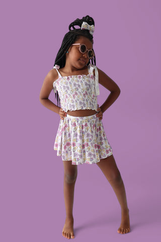 SWEET SUMMER DREAM SMOCKED SKORT SET