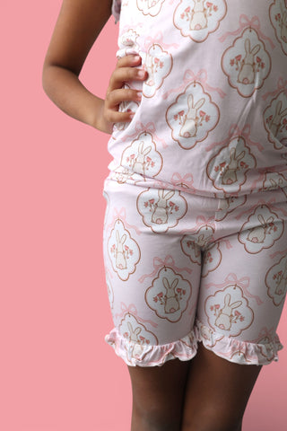 BUNNY BOW BLOSSOMS DREAM RUFFLE SHORT SET