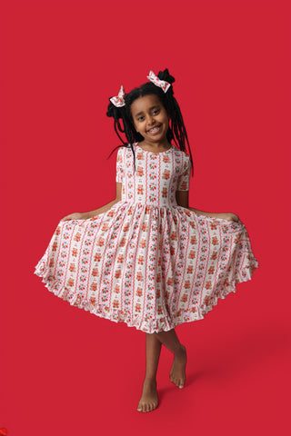 BERRY BEAR BLISS DREAM RUFFLE DRESS
