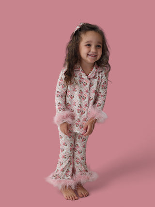 SANTA BABY CHECKERS GIRL’S FLARE FEATHERED DREAM SET