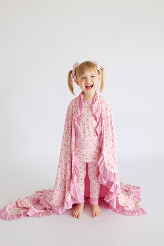 VINTAGE CHERRY CHARM DREAM RUFFLE BLANKET