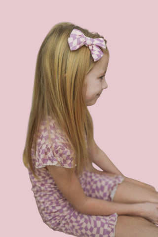 PLUM WAVY DREAM BOW HAIR CLIPS