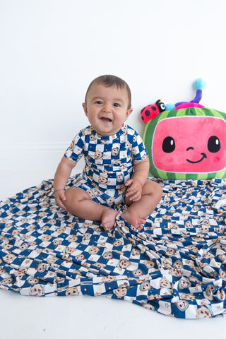 CoComelon  x Dream Big Little Co JJ STARRY NIGHT CHECKERS DREAM SHORT SET