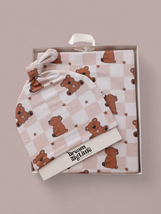 COZY BEAR DREAM SWADDLE & BEANIE