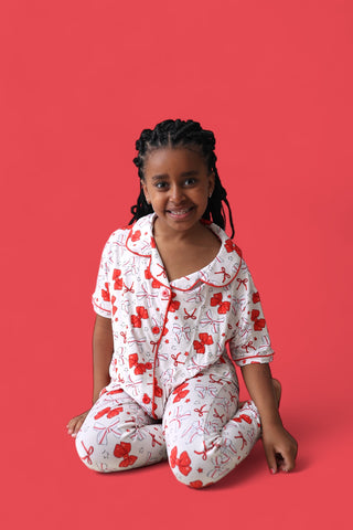 PITCH PERFECT BOWS SHORT SLEEVE DREAM GIRL'S FLARE SET