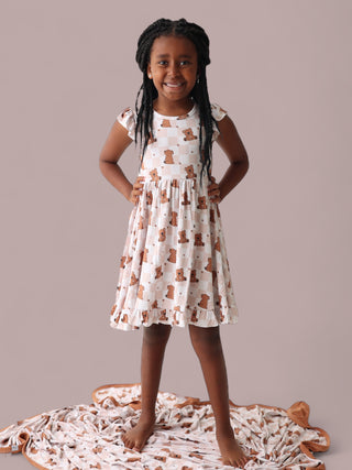 COZY BEAR DREAM RUFFLE DRESS