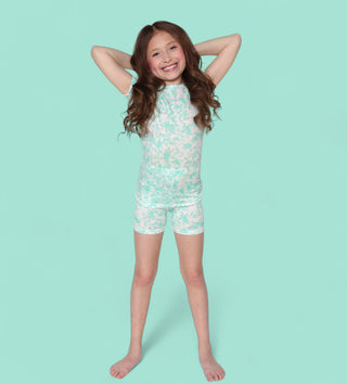 SEAFOAM TIE DYE DREAM SHORT SET