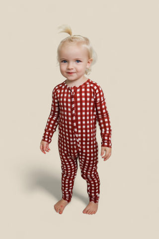 PEPPERMINT PLAID DREAM ROMPER