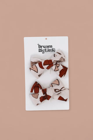 FALL FANCY DREAM BOW HAIR CLIPS