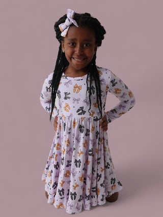 BOW SCARY DREAM RUFFLE DRESS