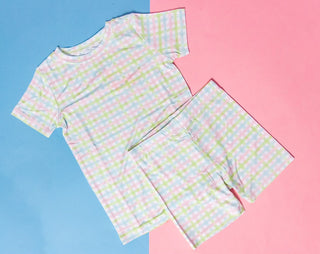 SPRING GINGHAM DREAM SHORT SET