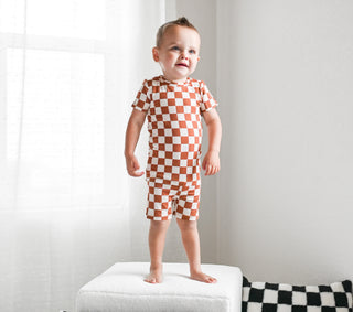 COPPER CHECKERS DREAM SHORT SET