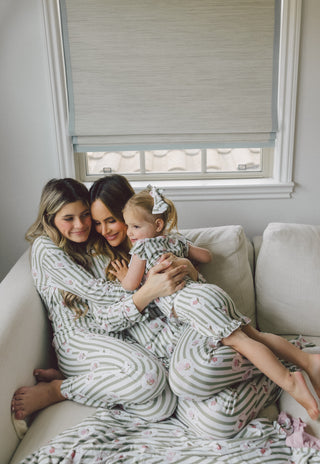 ROSIE'S MEADOW STRIPES DREAM RUFFLE SHORT SET