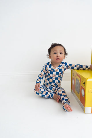 CoComelon x Dream Big Little Co JJ STARRY NIGHT CHECKERS DREAM ROMPER