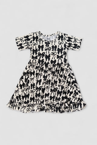 NEUTRAL BOWS DREAM RUFFLE DRESS