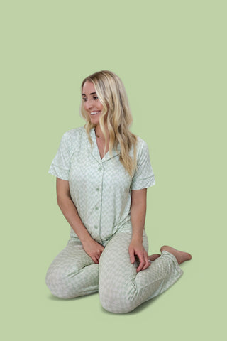 SAGE WAVY CHECKERS WOMEN'S RELAXED FLARE DREAM SET