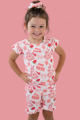 BERRY SWEET BIRTHDAY DREAM RUFFLE SHORT SET