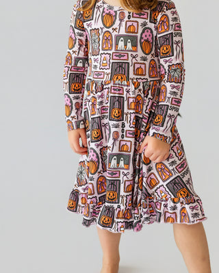 SPOOKY SWEETHEART DREAM RUFFLE DRESS