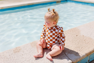 COPPER CHECKERS DREAM SWIM SUIT