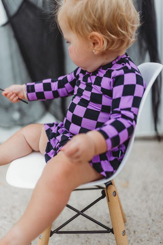 SPOOKY CHECKERS DREAM BODYSUIT DRESS