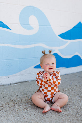 COPPER CHECKERS DREAM SWIM SUIT