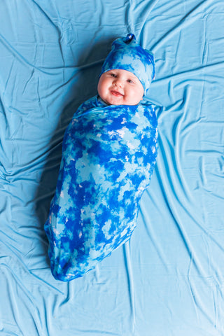 SAPPHIRE SEAS DREAM SWADDLE & BEANIE