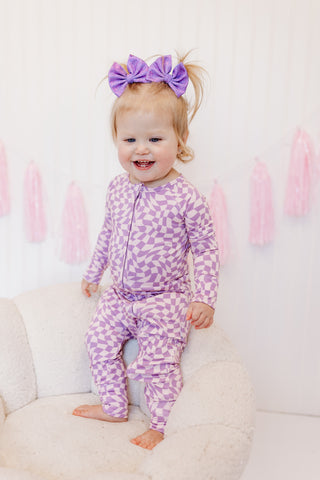 PLUM CHECKERS DREAM ROMPER