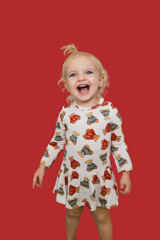 BEAR-Y COZY CHRISTMAS DREAM BODYSUIT DRESS