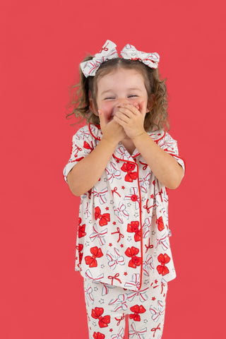 PITCH PERFECT BOWS SHORT SLEEVE DREAM GIRL'S FLARE SET