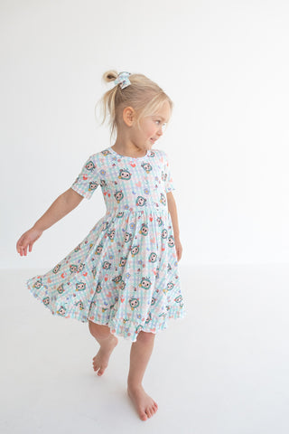 CoComelon x Dream Big Little Co SPRINGTIME MELON SHORT SLEEVE DREAM RUFFLE DRESS