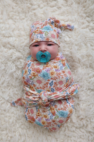 FLOWER FIELDS DREAM SWADDLE & BEANIE