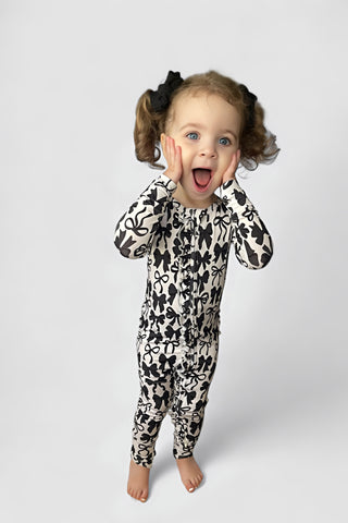 NEUTRAL BOWS DREAM RUFFLE ROMPER