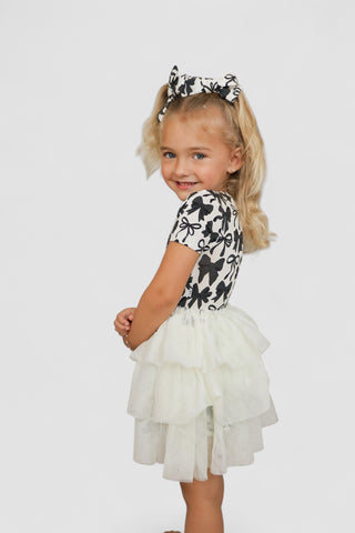 NEUTRAL BOWS DREAM TUTU DRESS