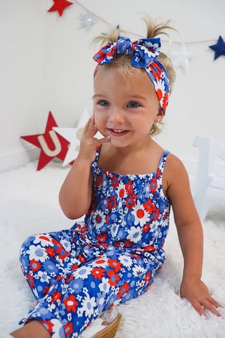 LIBERTY BLOOMS DREAM SMOCKED JUMPSUIT