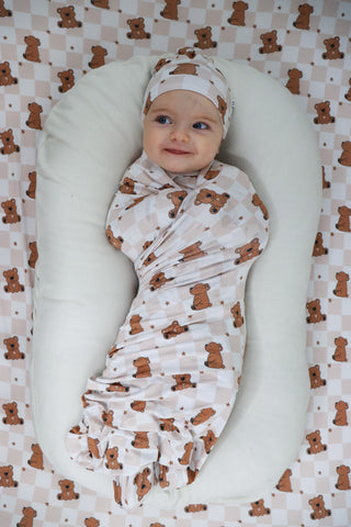 COZY BEAR DREAM SWADDLE & BEANIE