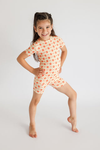 PEACH PERFECT BOWS DREAM SHORT SET