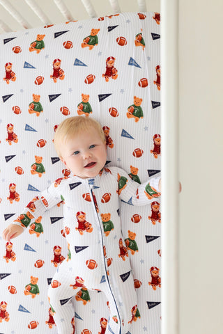 TOUCHDOWN TEDDY DREAM CRIB SHEET