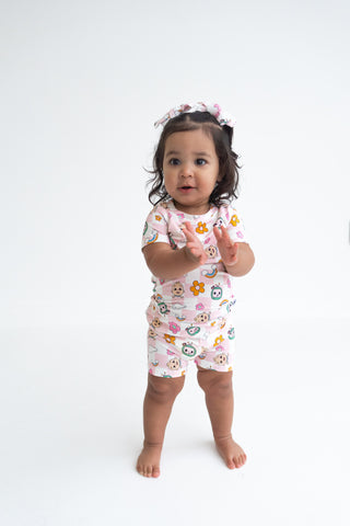 CoComelon x Dream Big Little Co JJ RAINBOW CHECKERS DREAM SHORT SET