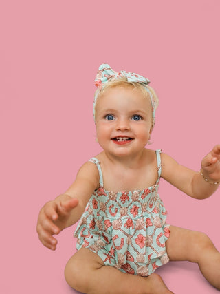 COASTAL COWGIRL DREAM SMOCKED TIERED BODYSUIT DRESS