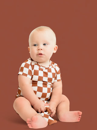 COPPER CHECKERS DREAM SHORT SET