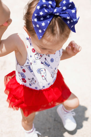 LITTLE MISS USA DREAM TUTU BODYSUIT DRESS