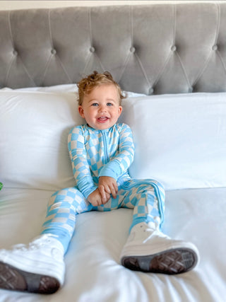 OCEAN WAVES CHECKERS DREAM ROMPER