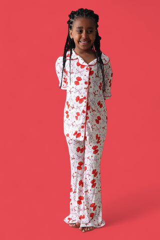 PITCH PERFECT BOWS SHORT SLEEVE DREAM GIRL'S FLARE SET