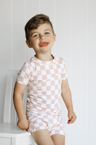 SANDY CHECKERS DREAM SHORT SET