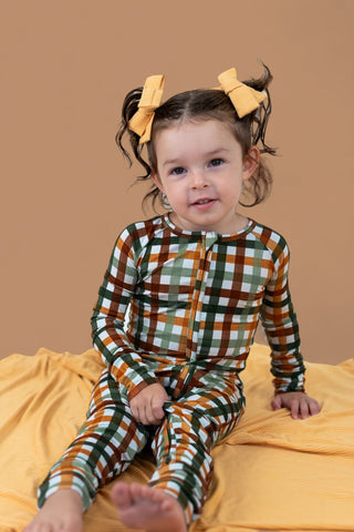 AUTUMN PLAID DREAM ROMPER